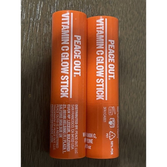 Peace Out Peace Out Vitamin C Glow Stick, Face Serum New Lot Of 2 - Picture 1 of 2